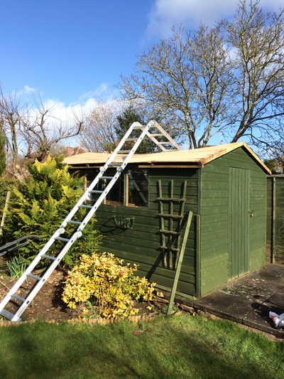 garden shed roof refelted - handyman services stratford